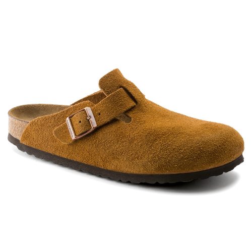 Birkenstock Soft Footbed Suede Leather Clog in Mink  Shoes