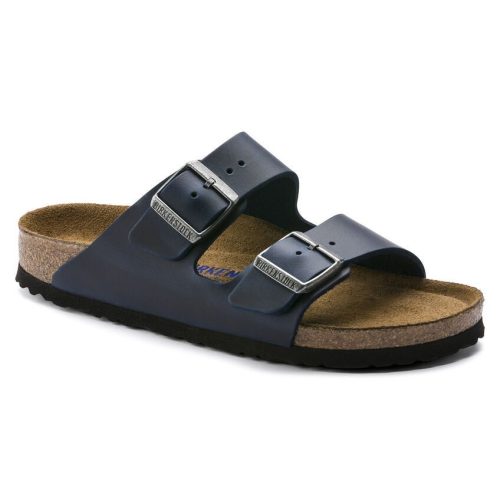 Birkenstock Arizona Oiled Leather Soft Footbed Sandal in Blue  Men's Footwear