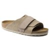 Birkenstock Kyoto Oiled Leather/Suede Leather Sandal in Taupe  Women's Footwear