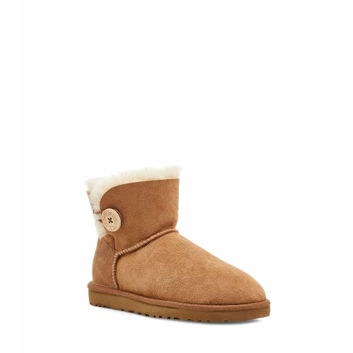 UGG Women's Mini Bailey Button II Boot in Chestnut  Women's Footwear