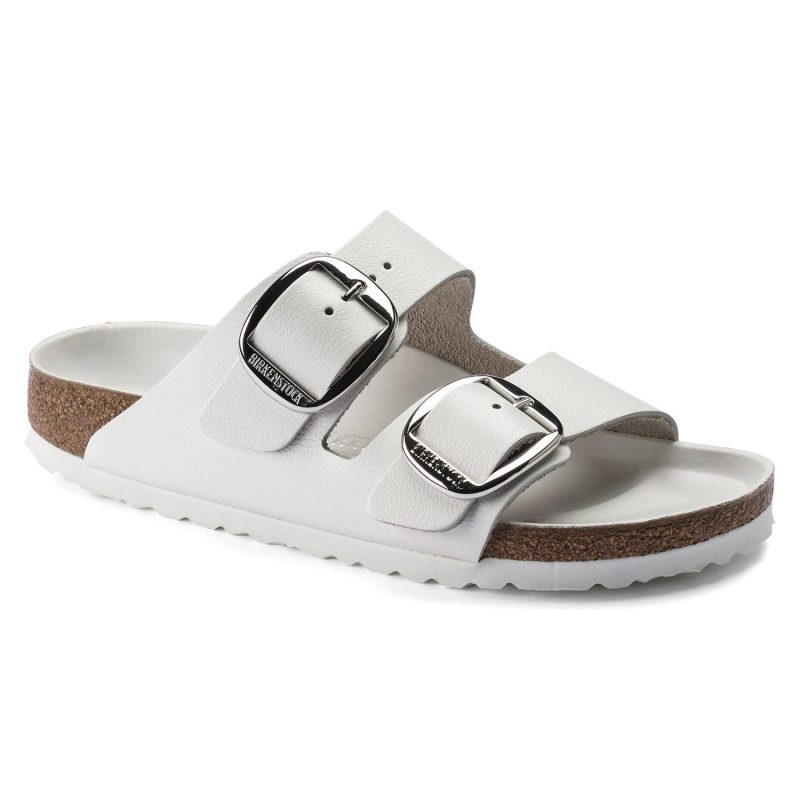 Birkenstock Arizona Big Buckle Oiled Leather in White  Women's Footwear