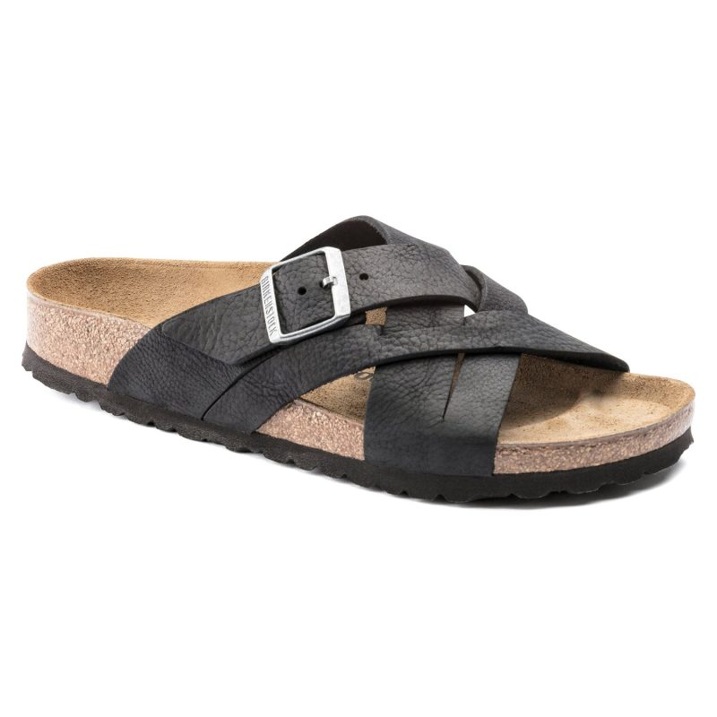 Birkenstock Lugano Oiled Leather in Black  Unisex Footwear