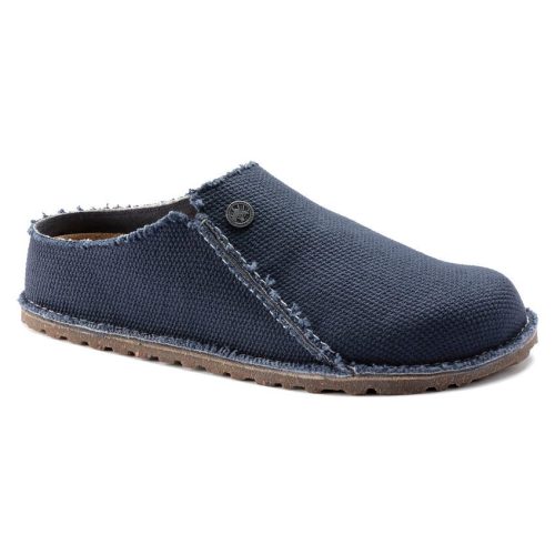 Birkenstock Zermatt Canvas Textile Leather Slipper in Midnight  Unisex Footwear