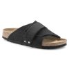 Birkenstock Kyoto Nubuck Leather Suede Leather Sandal in Black  Unisex Footwear