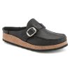 Birkenstock Buckley Oiled Leather Clog in Black  Women's Footwear