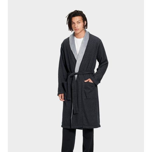 UGG Men's Robinson Robe in Black Heather  Apparel & Accessories