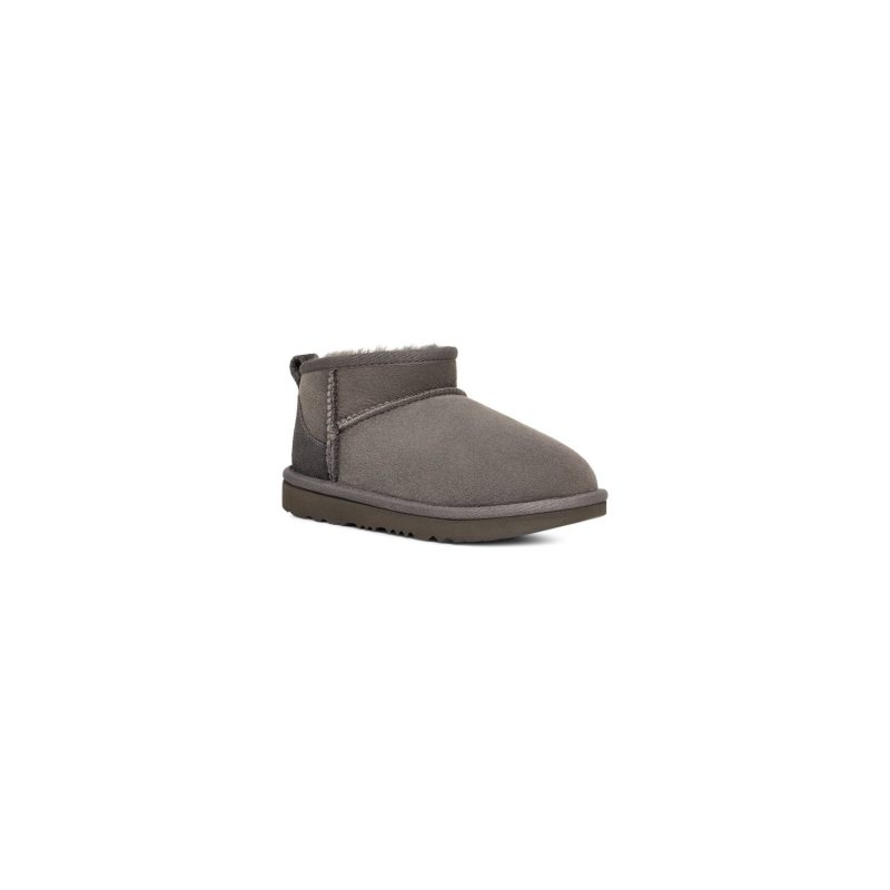 UGG Kid's Classic Ultra Mini in Grey  Kid's Footwear