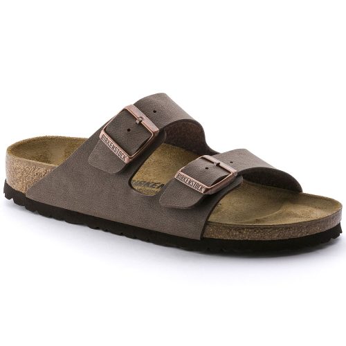 Birkenstock Arizona Birkibuc Classic Footbed Sandal in Mocha  Women's Footwear