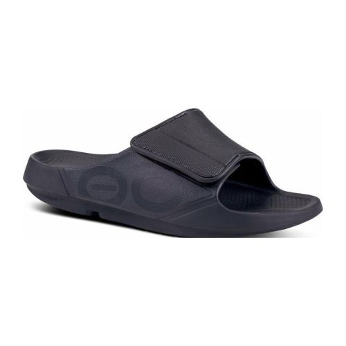 OOFOS Unisex Ooahh Sports Flex Sandals in Black Matte  Men's Footwear