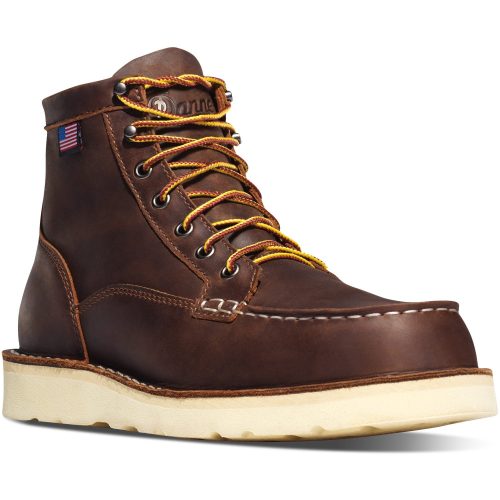 Danner Men's Bull Run Mocha Toe 6" Boot in Brown Steel Toe  Men's Footwear