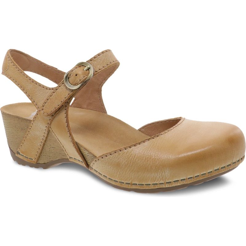 Dansko Women's Tiffani in Tan Milled Burnished  Women's Footwear