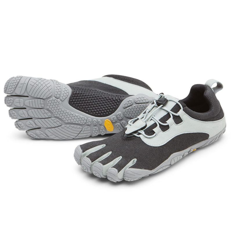 Vibram Men's V-Run Retro in Black Grey  Footwear