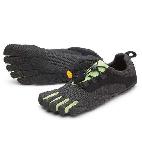 Vibram Men's V-Run Retro in Black Green Black  Footwear