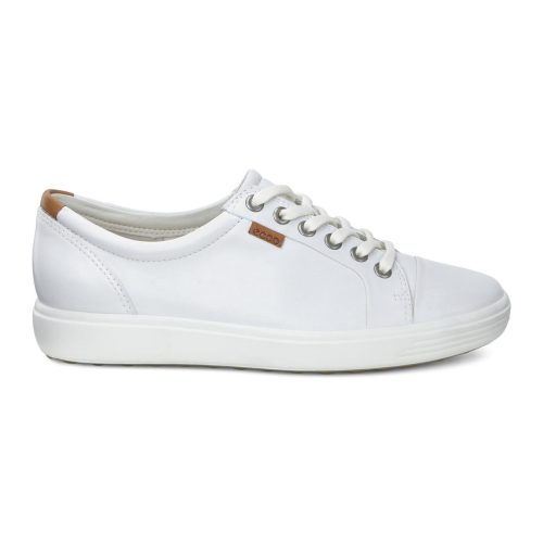 Ecco Women's Soft 7 Sneaker in White Droid  Women's Footwear