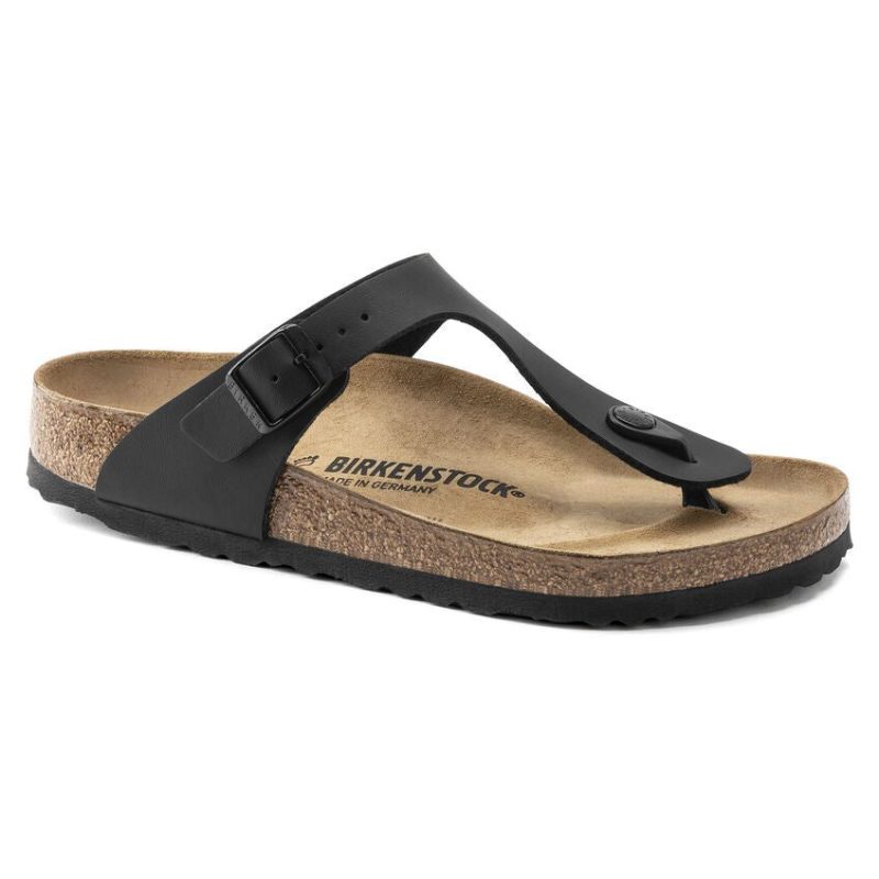 Birkenstock Gizeh Birko-Flor Classic Footbed Sandal in Black  Women's Footwear