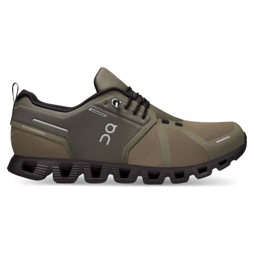 On Running Men's Cloud 5 Waterproof Shoe in Olive Black  Men's Footwear