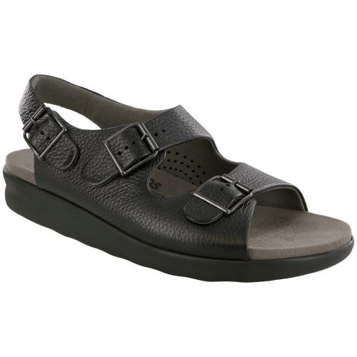 SAS Men's Bravo Heel Strap Sandal in Black Wide  Men's Footwear