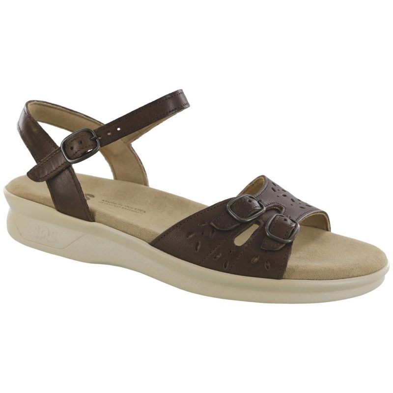 SAS Women's Duo Quarter Strap Sandal In Darkwood  Women's Footwear