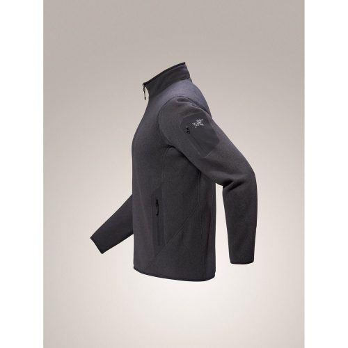 F24 X000008884 Covert Cardigan Black Heather II Profile