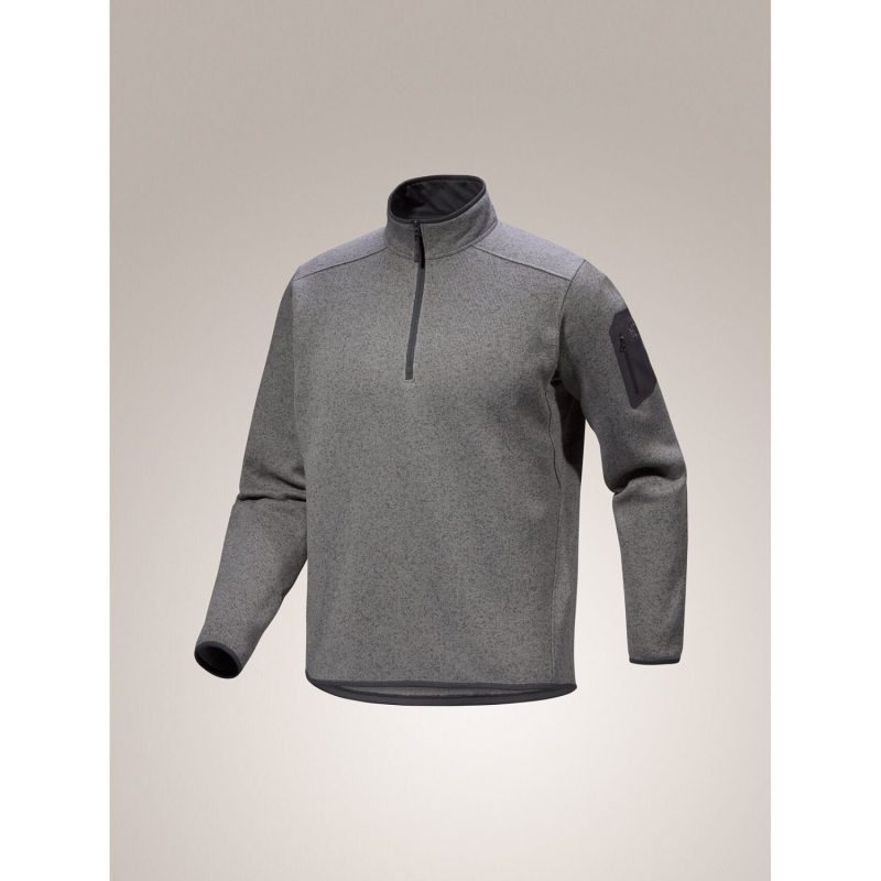 F24 X000008906 Covert 1 2 Zip Neck Void Heather Graphite