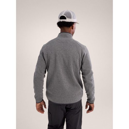 F24 X000008906 Covert 1 2 Zip Neck Void Heather Graphite Back View