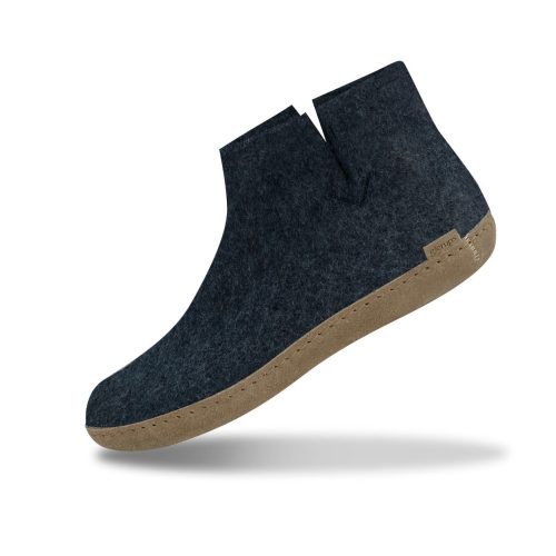 Glerups The Boot With Leather Sole in Denim  Unisex Footwear