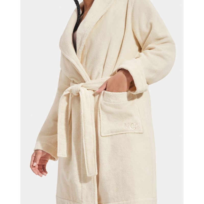 UGG Women's Lenore Terry Robe in Plaster  Apparel & Accessories