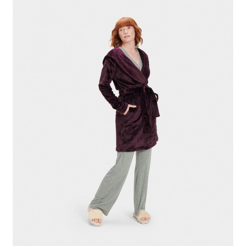 UGG Women's Miranda Fleece Robe in Port  Women's Apparel