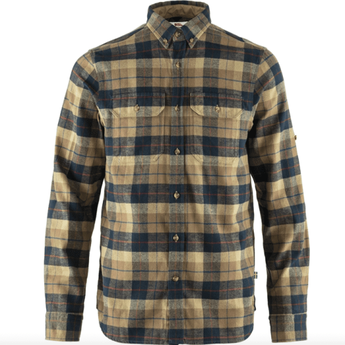 Fjallraven Men's Singi Heavy Flannel Shirt in Dark Sand  Men's Apparel