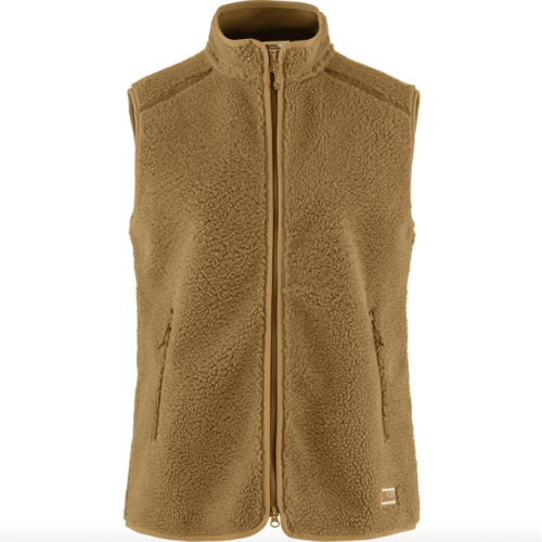 Fjallraven Women's Vardag Pile Fleece Vest in Buckwheat Brown  Women's Apparel