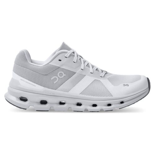 On Running Women's Cloudrunner Wide Running Shoe in White Frost  Women's Footwear