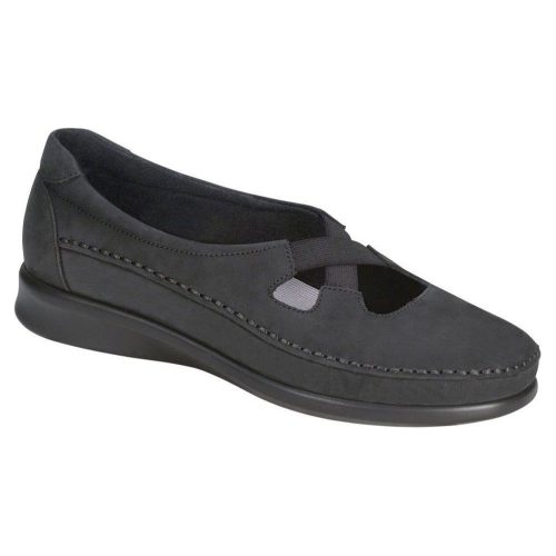 SAS Women's Crissy Slip On Loafer in Nero Wide  Women's Footwear