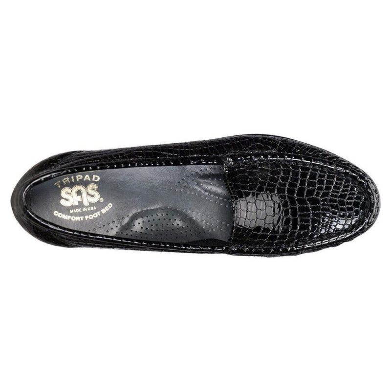 Women sSimplify BlackCroc.sas womens simplify black croc 1556 181 4