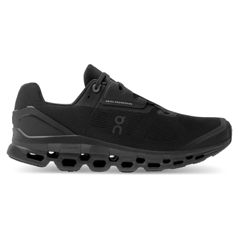 On Running Men's Cloudstratus Shoe in Black  Men's Footwear