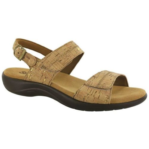 SAS Women's Nudu Heel Strap Sandal in Golden Cork  Women's Footwear