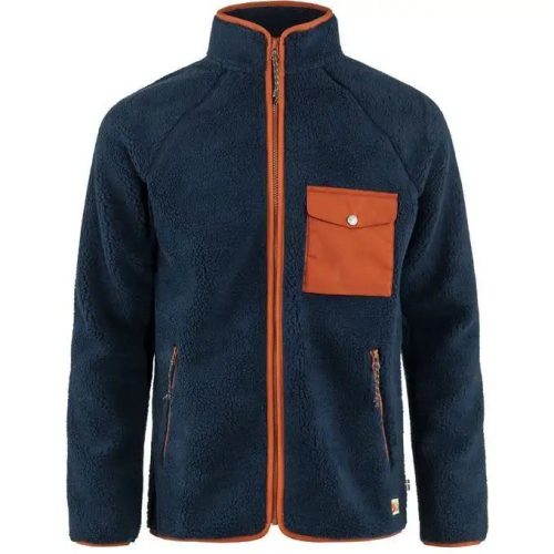 Fjallraven Men's Vardag Pile Fleece in Navy-Autumn Leaf  Men's Apparel